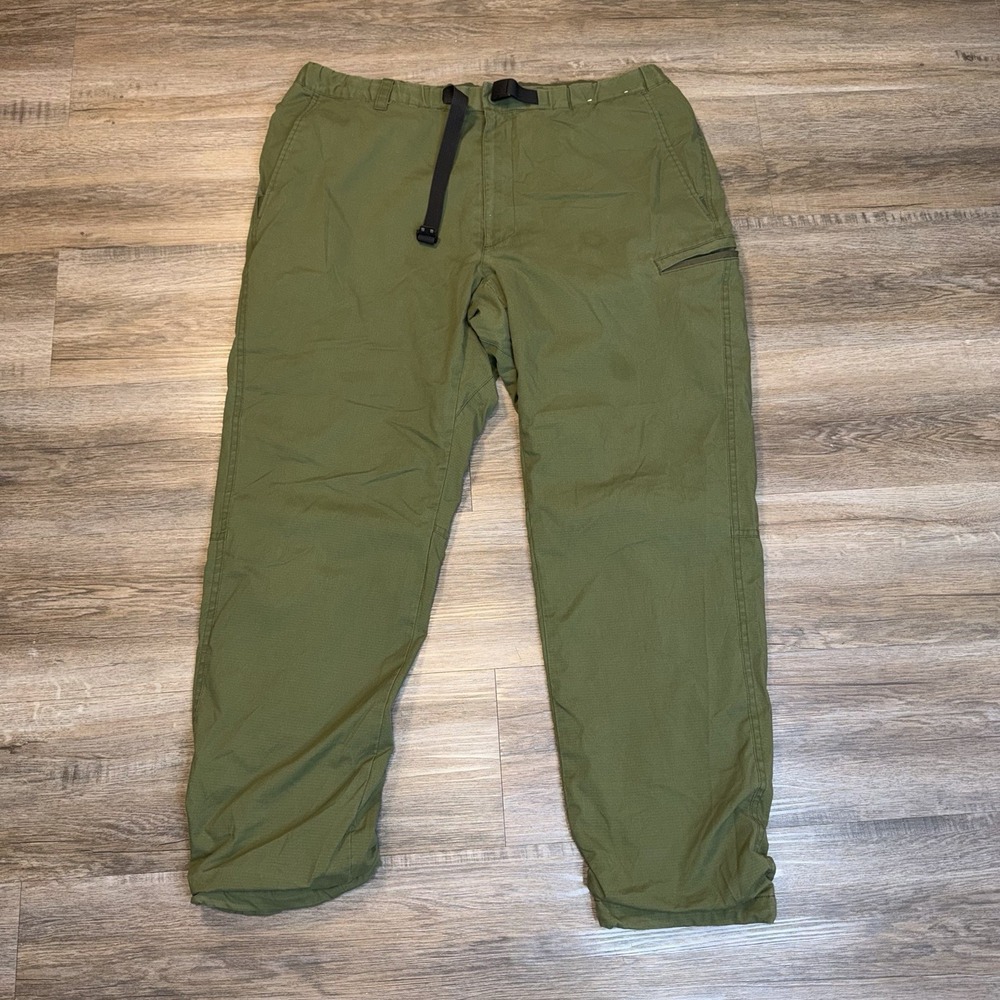 Uniqlo Pants Mens XL (92-100cm) (36-90in) HeatTech Warm Lined Fleece Cargo Green